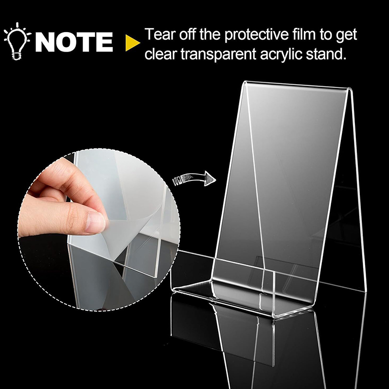 Clear Acrylic Book Stand Holder - 1 Buah Dudukan Pajangan Akrilik Bening