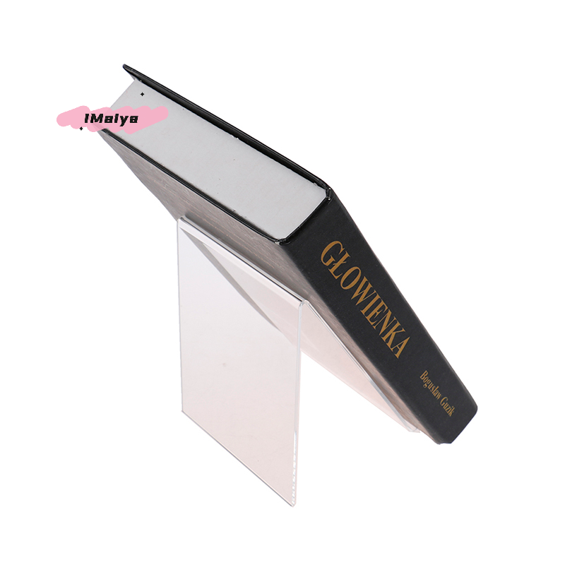 Clear Acrylic Book Stand Holder - M-1pcs Penyangga Buku Akrilik Transparan untuk
