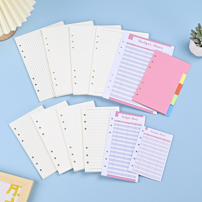 A5 Spiral Dotted Grid Notebook - A6 A5 Notebook daun longgar isi