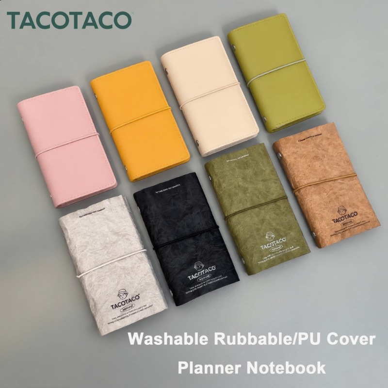 Vintage Leather Journal Notebook - TACOTACO Buku Catatan Bersampul PU/Dapat Dicuci