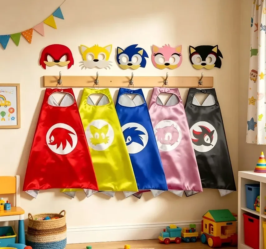 Movies - Set Jubah Bertema Sonic, Kostum Cosplay