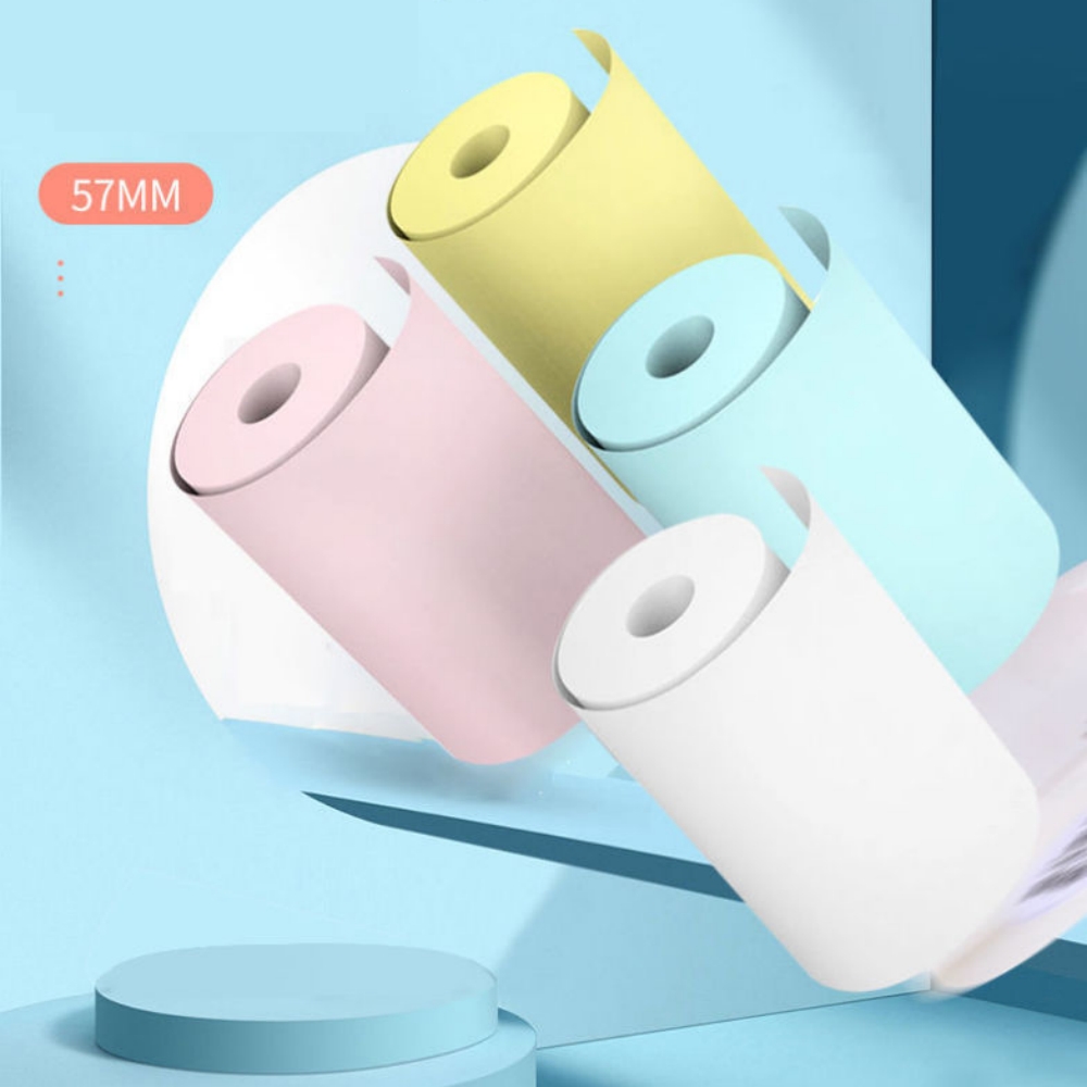 Stiker kertas termal 57x25MM L - Mini Pocket Thermal Printer Paper Roll ulasan dan harga