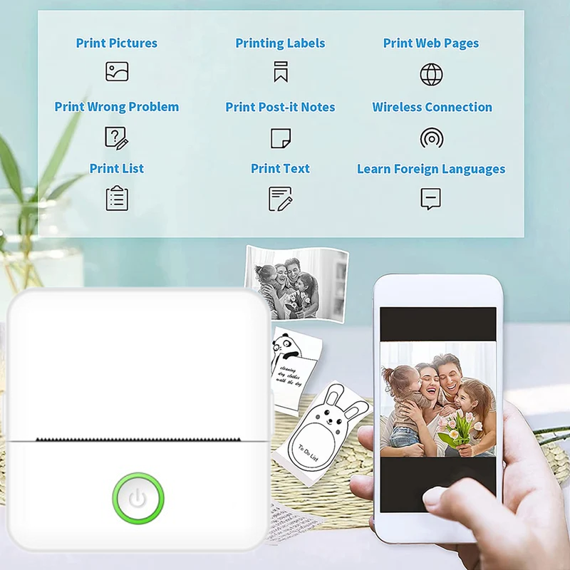 Printer Mini Portabel Pembuat  - Mini Pocket Thermal Printer Paper Roll ulasan dan harga