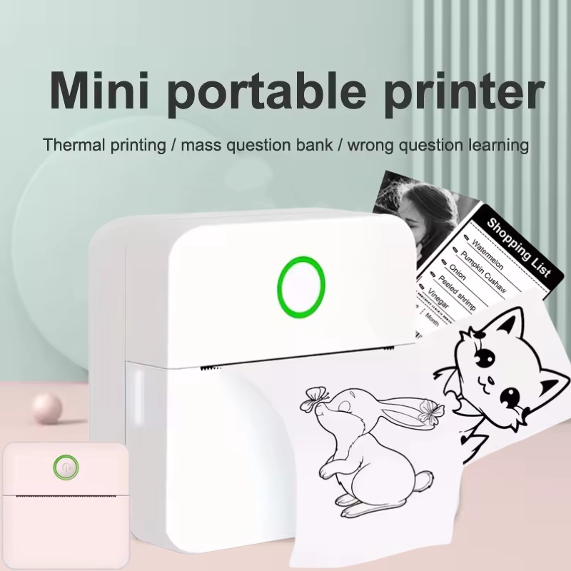 Printer Mini Portabel Pembuat  - Mini Pocket Thermal Printer Paper Roll ulasan dan harga