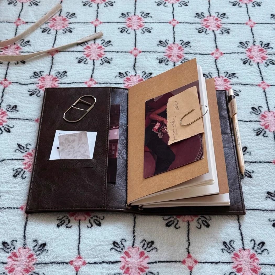 Buku Catatan Hitam Antik Kulit - Vintage Leather Journal Notebook ulasan dan harga
