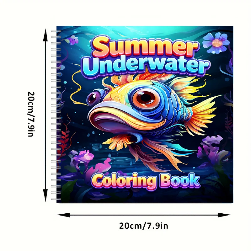 Buku Mewarnai Bawah Air Musim  - Adult Coloring Book Stress Relief ulasan dan harga