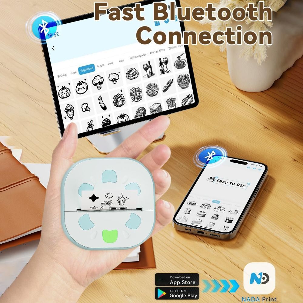 Printer Stiker Mini Pencetakan - Mini Pocket Thermal Printer Paper Roll ulasan dan harga