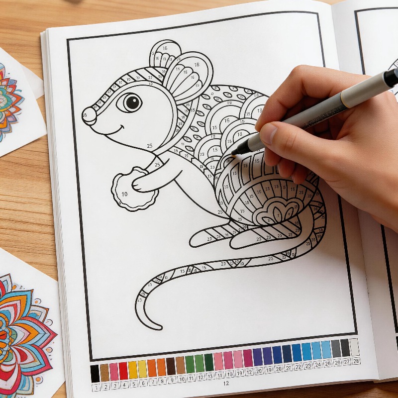 Buku Mewarnai Hewan/Tanaman De - Adult Coloring Book Stress Relief ulasan dan harga